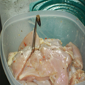 Man... there's a roach in the chicken!